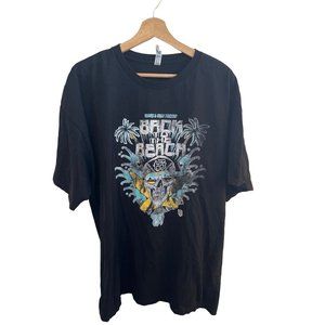 Alstyle Back to the Beach Black Short Sleeve Tshirt Men's Size 2xl Graphic Tee